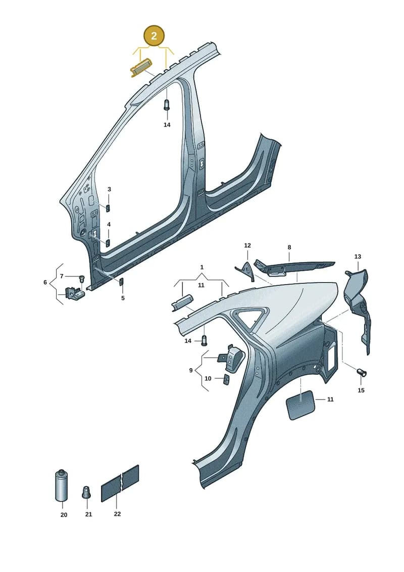 11H809840GRV — SEAT CUPRA Tavascan (2023-) diagram 20h809040, position 2