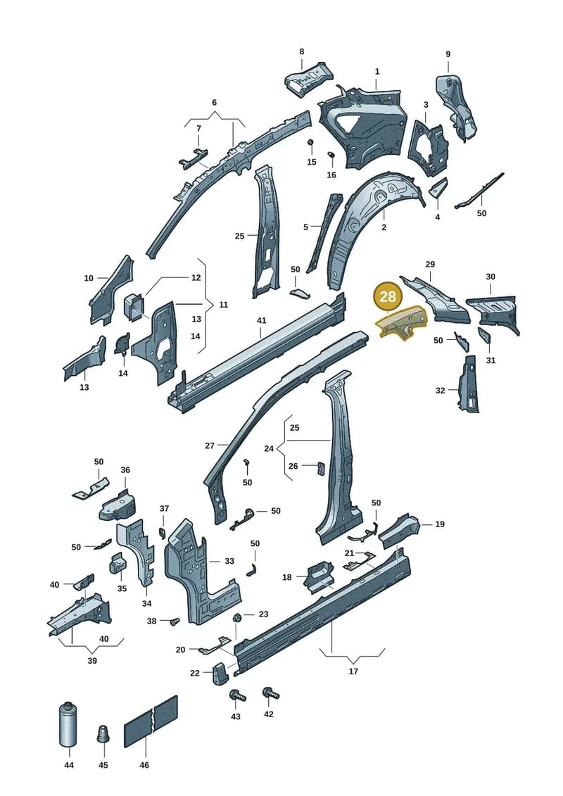 11H809993GRV — SEAT CUPRA Tavascan (2023-) diagram 20h809000, position 28