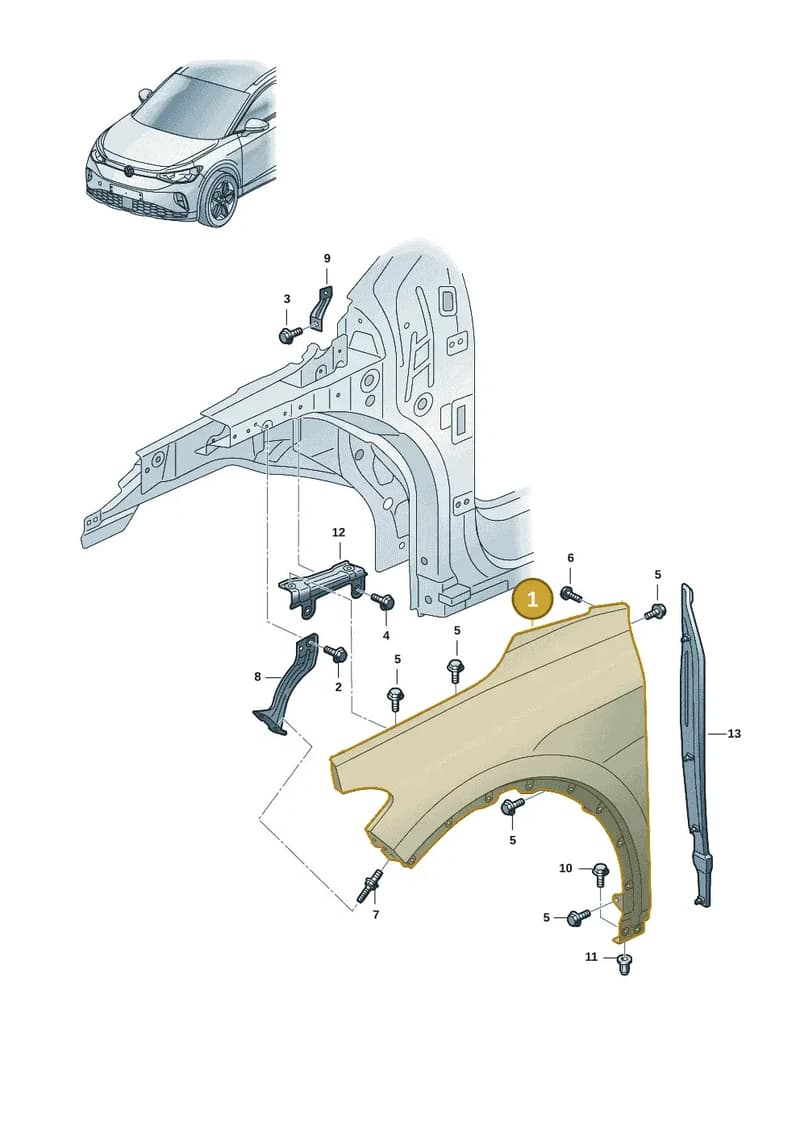 11H821021GRV — Volkswagen ID.UNYX (2024-) diagram 11a821000, position 1