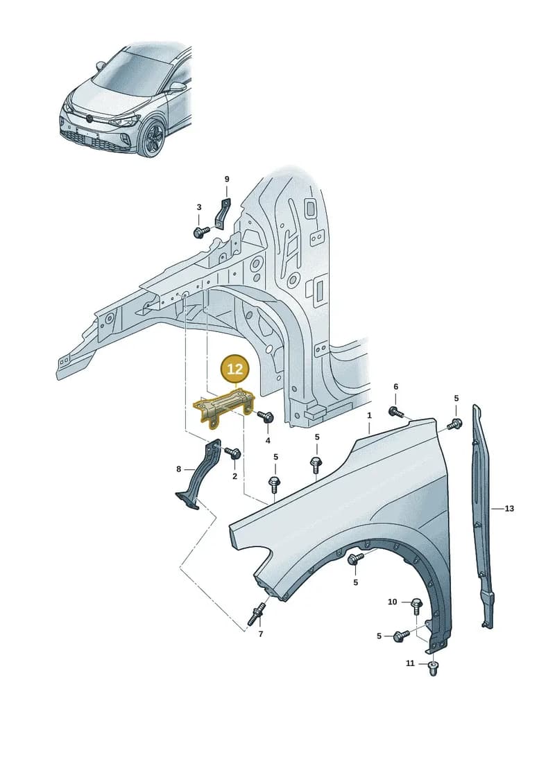 11H821431GRV — Volkswagen ID.UNYX (2024-) diagram 11a821000, position 12