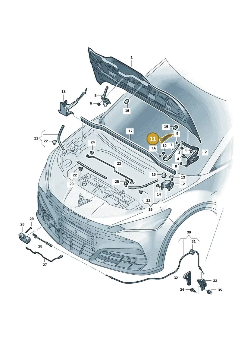 11H823316A9B9 — SEAT CUPRA Tavascan (2023-) diagram 20h823000, position 11