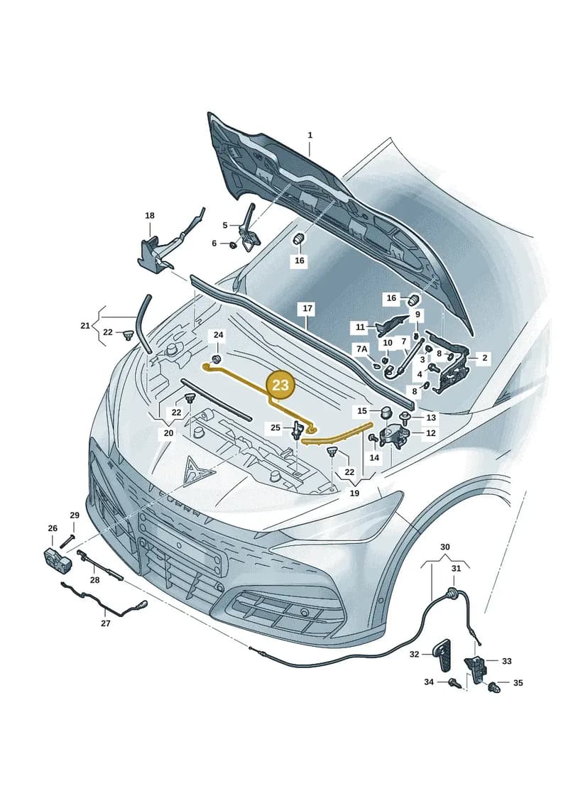 11H823363A — SEAT CUPRA Tavascan (2023-) diagram 20h823000, position 23