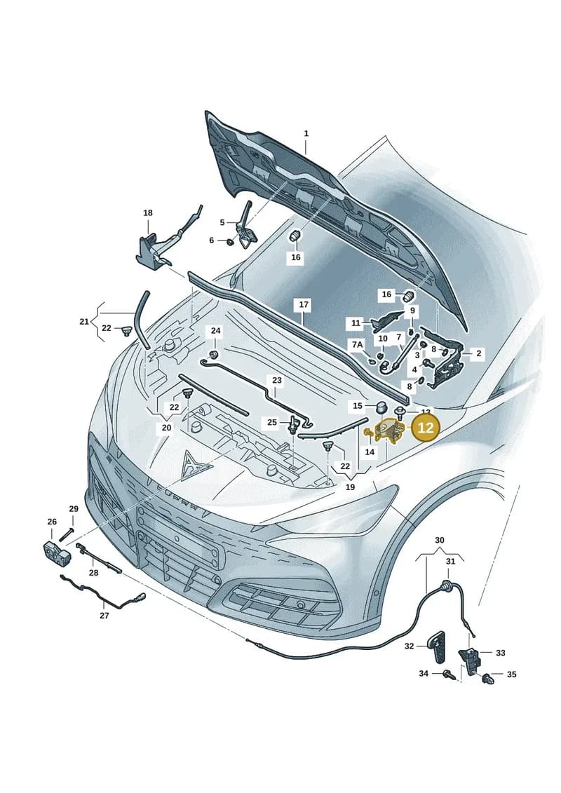 11H823405 — SEAT CUPRA Tavascan (2023-) diagram 20h823000, position 12