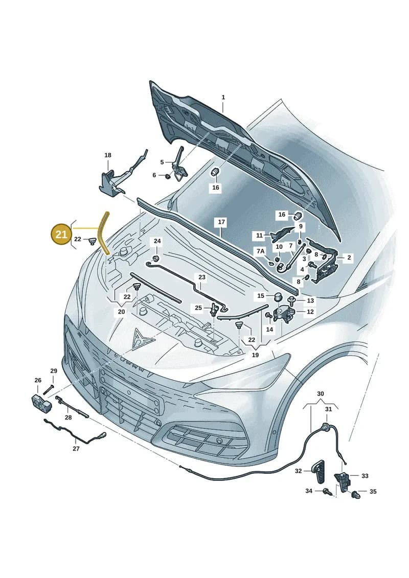 11H823708 — SEAT CUPRA Tavascan (2023-) diagram 20h823000, position 21