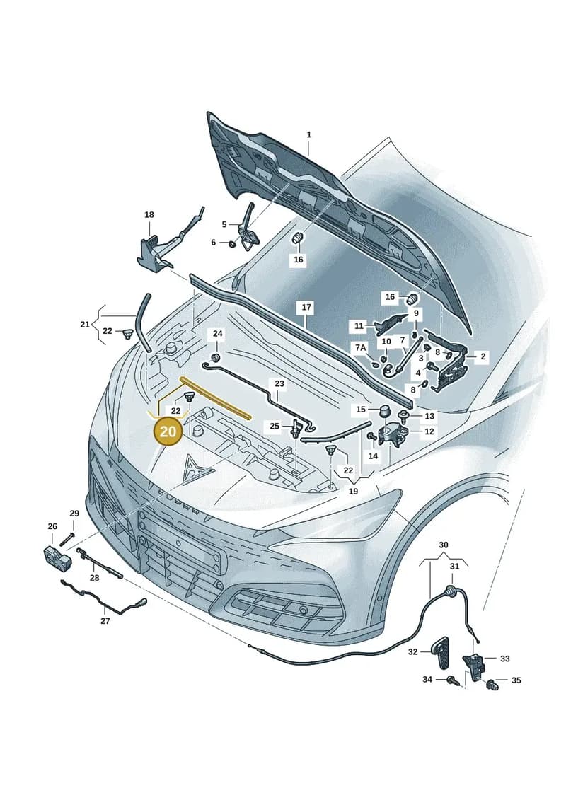 11H823709 — SEAT CUPRA Tavascan (2023-) diagram 20h823000, position 20