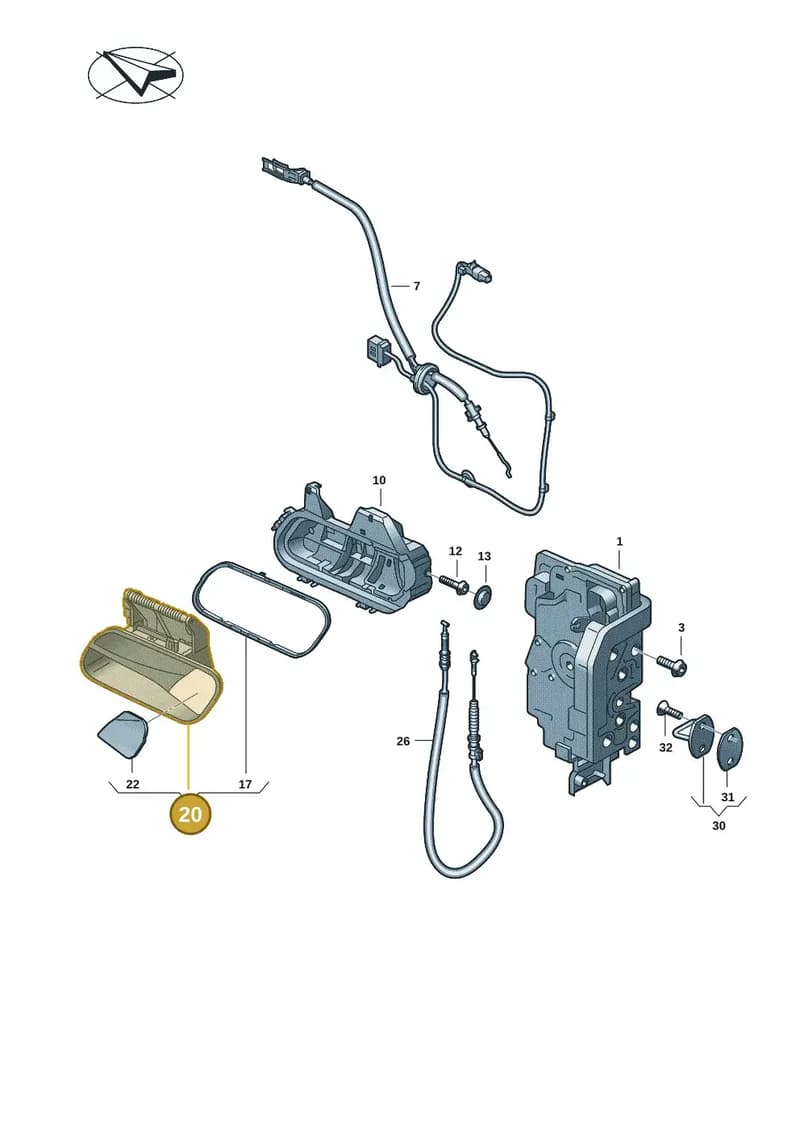 11H837206HGRU — SEAT CUPRA Tavascan (2023-) diagram 11a837000, position 20