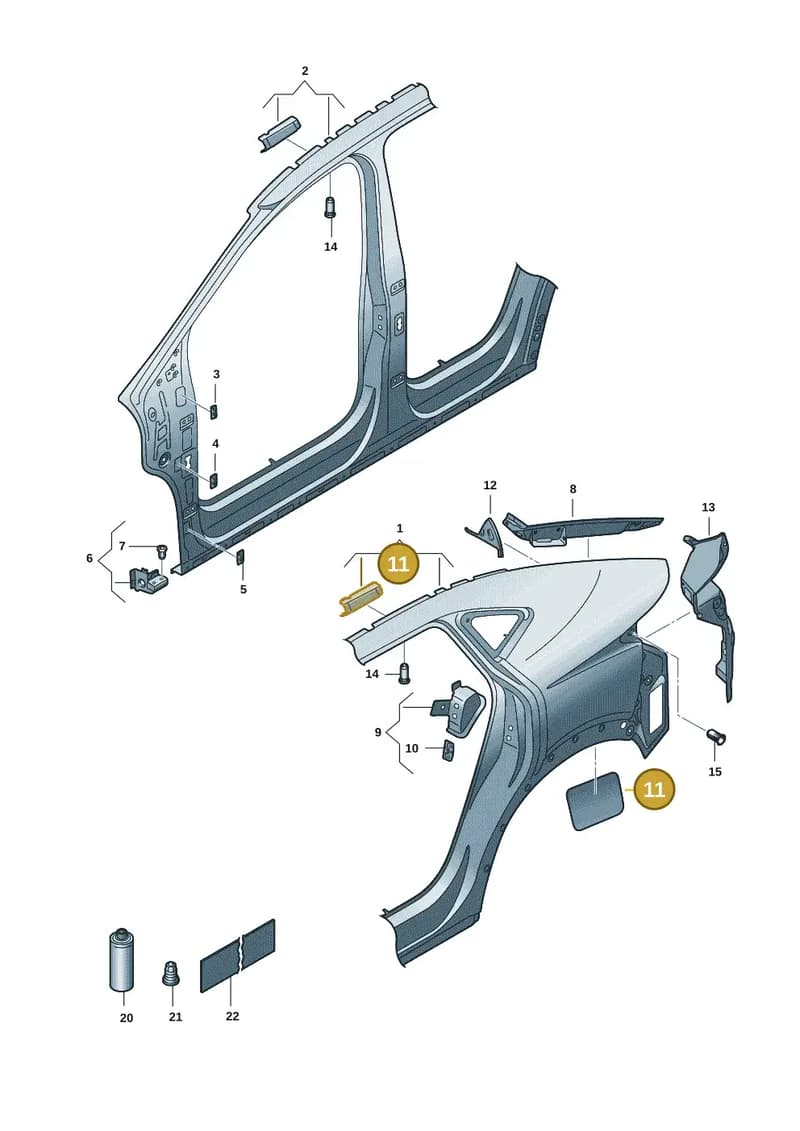 11H837834 — SEAT CUPRA Tavascan (2023-) diagram 20h809040, position 11
