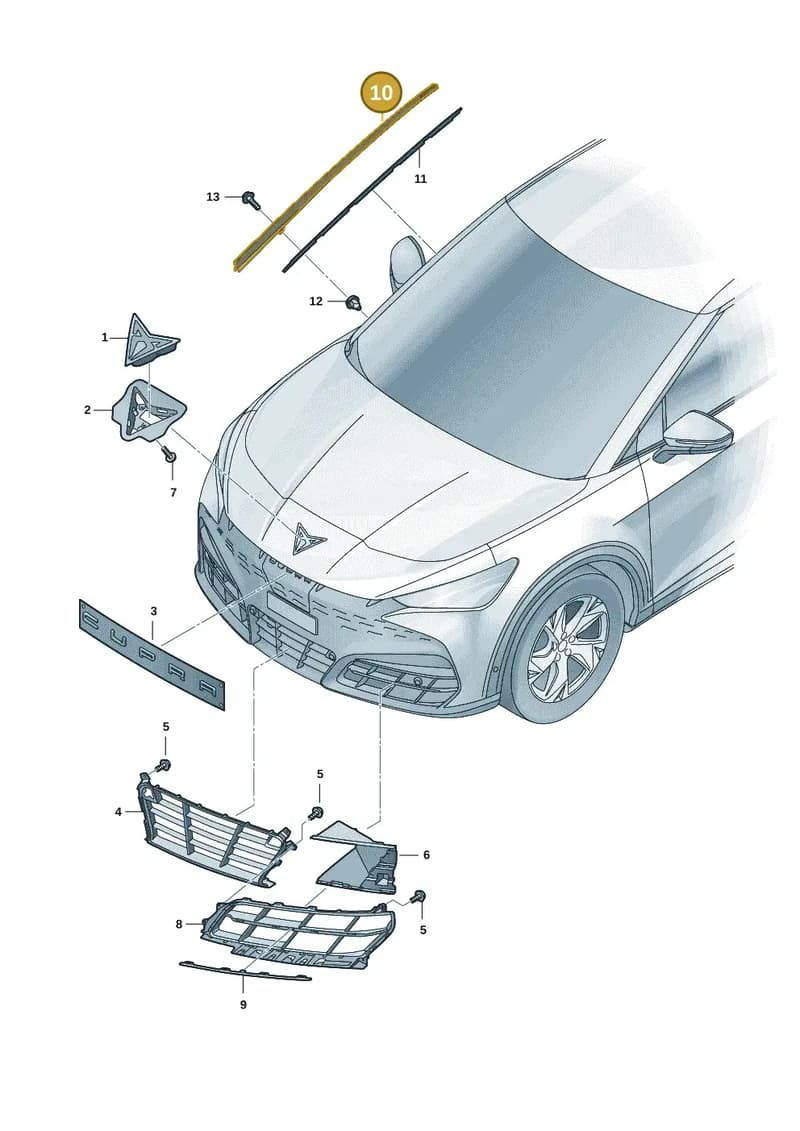 11H853263A041 — SEAT CUPRA Tavascan (2023-) diagram 20h853000, position 10