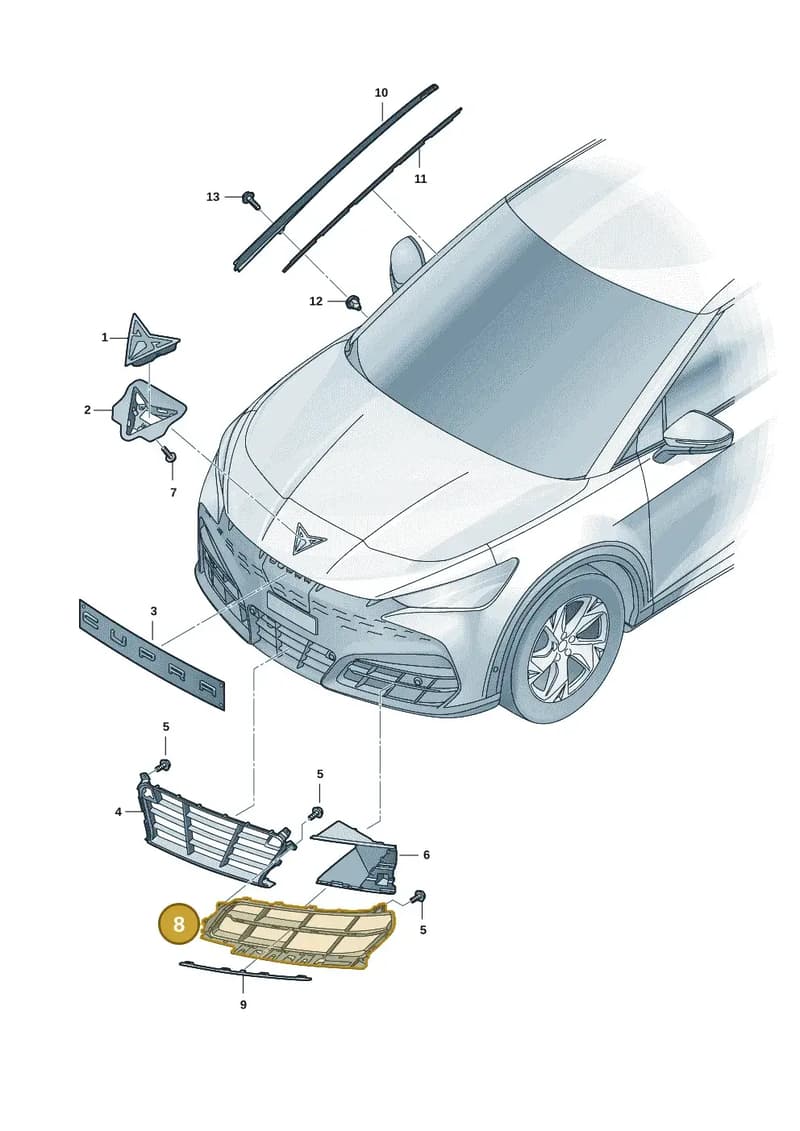 11H853665041 — SEAT CUPRA Tavascan (2023-) diagram 20h853000, position 8