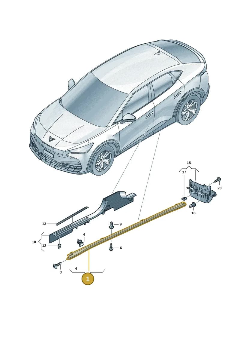 11H8538559B9 — SEAT CUPRA Tavascan (2023-) diagram 20h853050, position 1