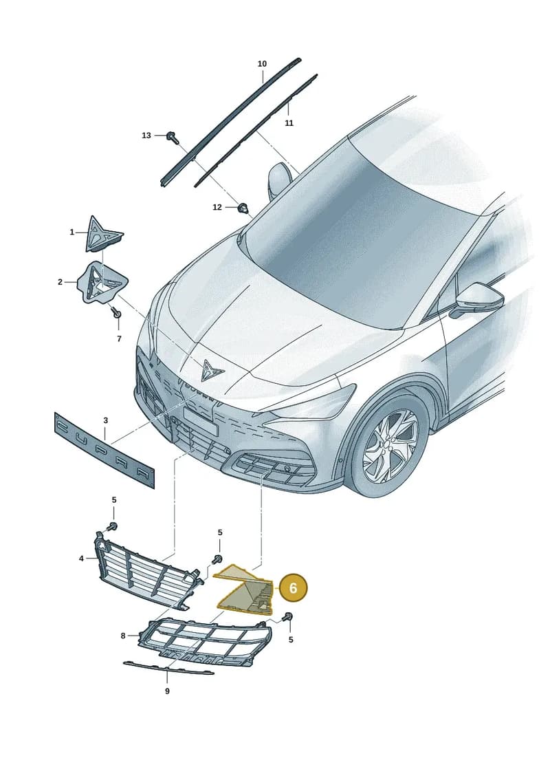 11H8539509B9 — SEAT CUPRA Tavascan (2023-) diagram 20h853000, position 6