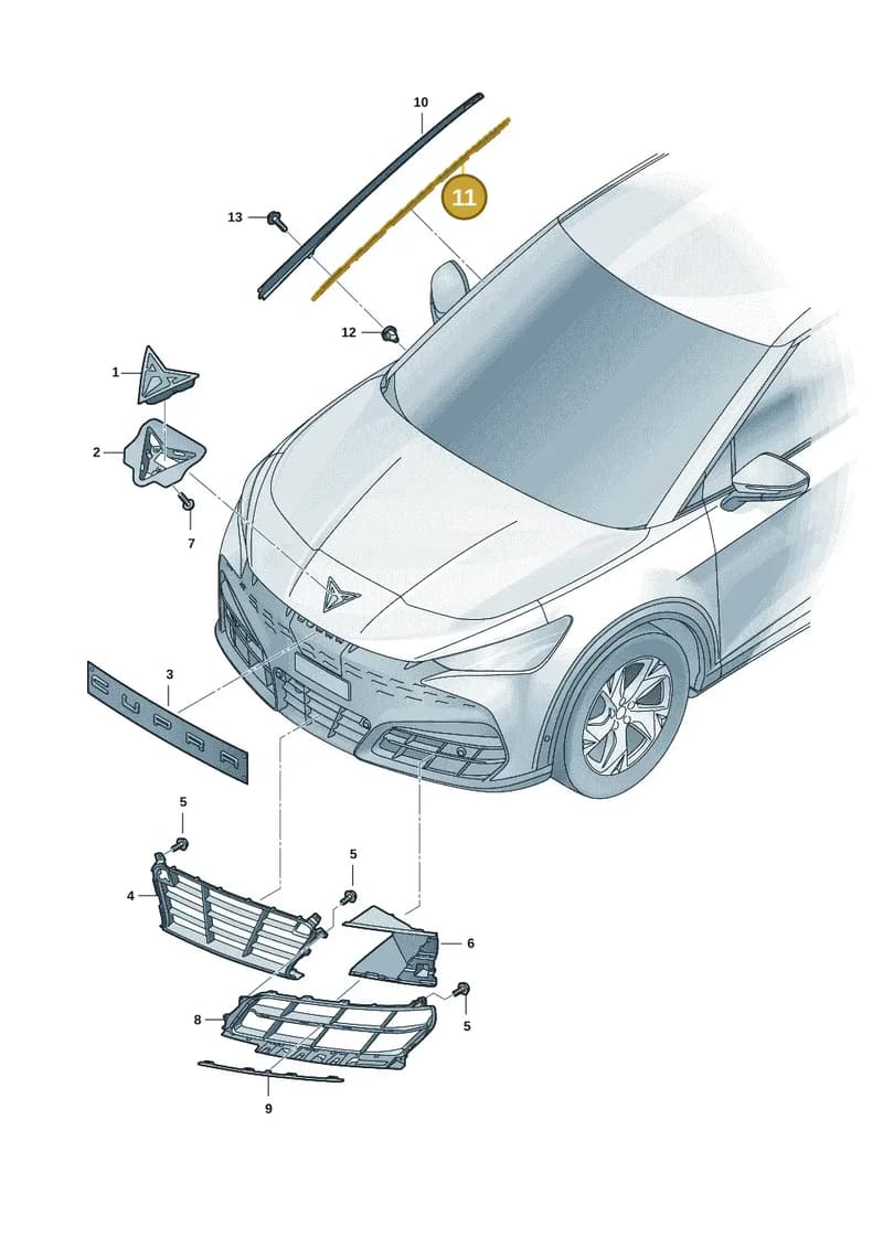 11H854542A — SEAT CUPRA Tavascan (2023-) diagram 20h853000, position 11
