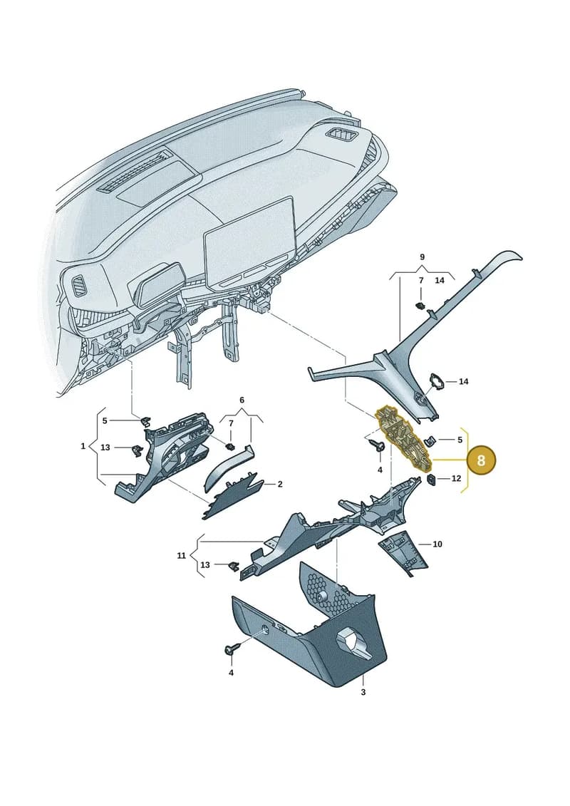 11H857010 — SEAT CUPRA Tavascan (2023-) diagram 20h857020, position 8