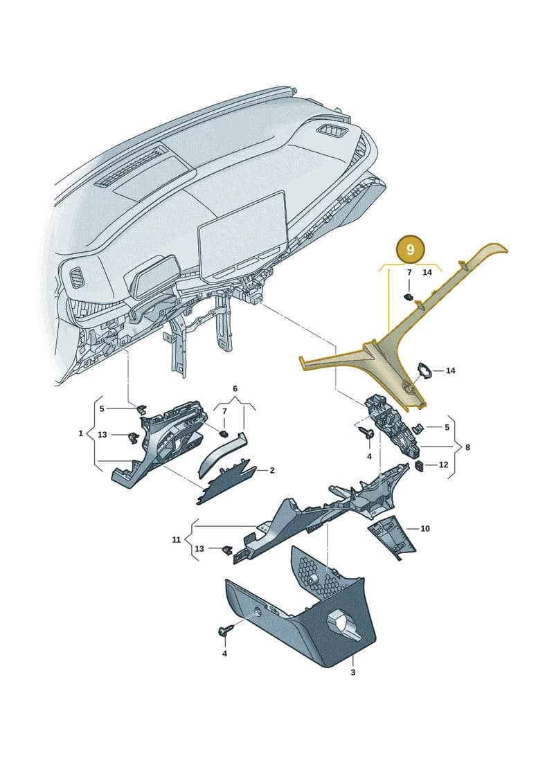 11H857378B0DV — SEAT CUPRA Tavascan (2023-) diagram 20h857020, position 9