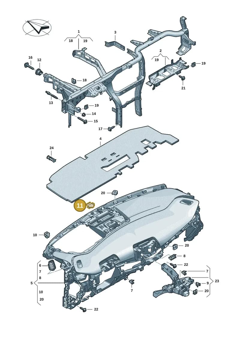 11H857949 — SEAT CUPRA Tavascan (2023-) diagram 20h857000, position 11
