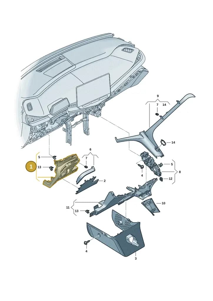 11H8583654PK — SEAT CUPRA Tavascan (2023-) diagram 20h857020, position 1