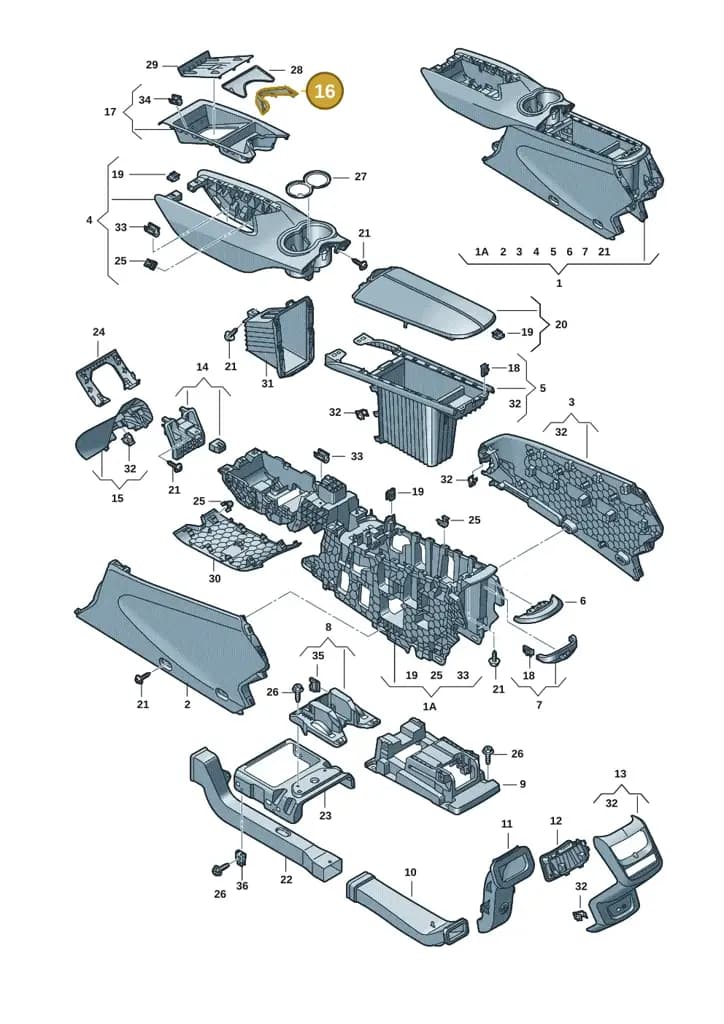 11H8632154PK — SEAT CUPRA Tavascan (2023-) diagram 20h863060, position 16
