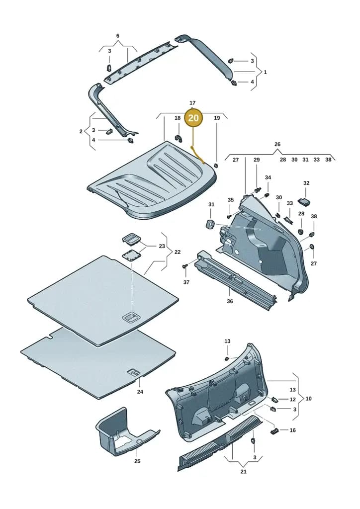 11H8634474PK — SEAT CUPRA Tavascan (2023-) diagram 20h867080, position 20