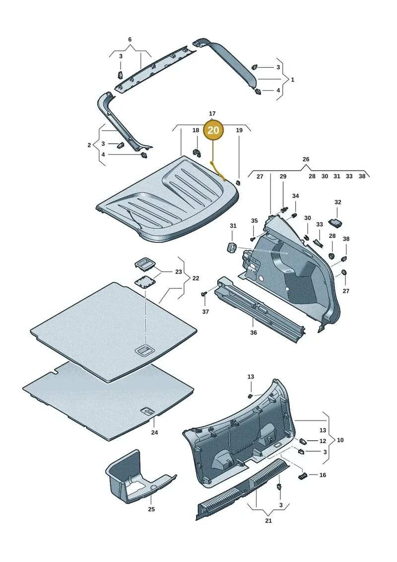 11H8634474PK — SEAT CUPRA Tavascan (2023-) diagram 20h867080, position 20