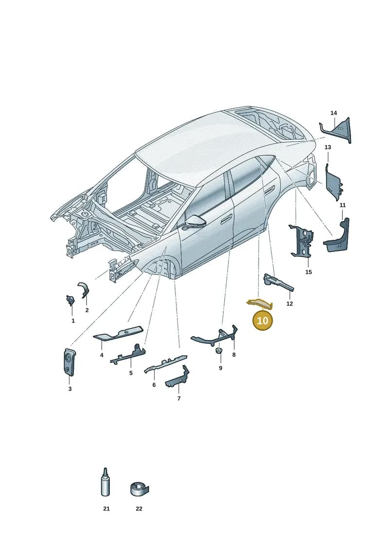 11H864621 — SEAT CUPRA Tavascan (2023-) diagram 11h864000, position 10
