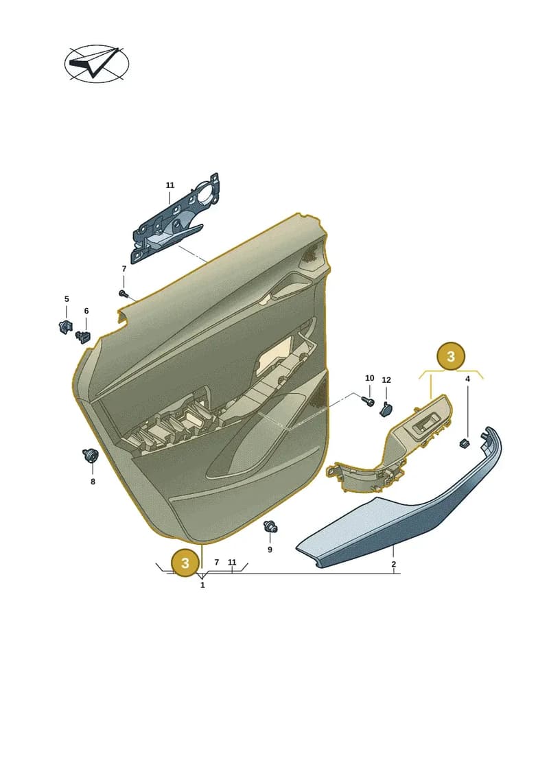 11H8671254PK — Volkswagen ID.UNYX (2024-) diagram 20h867020, position 3