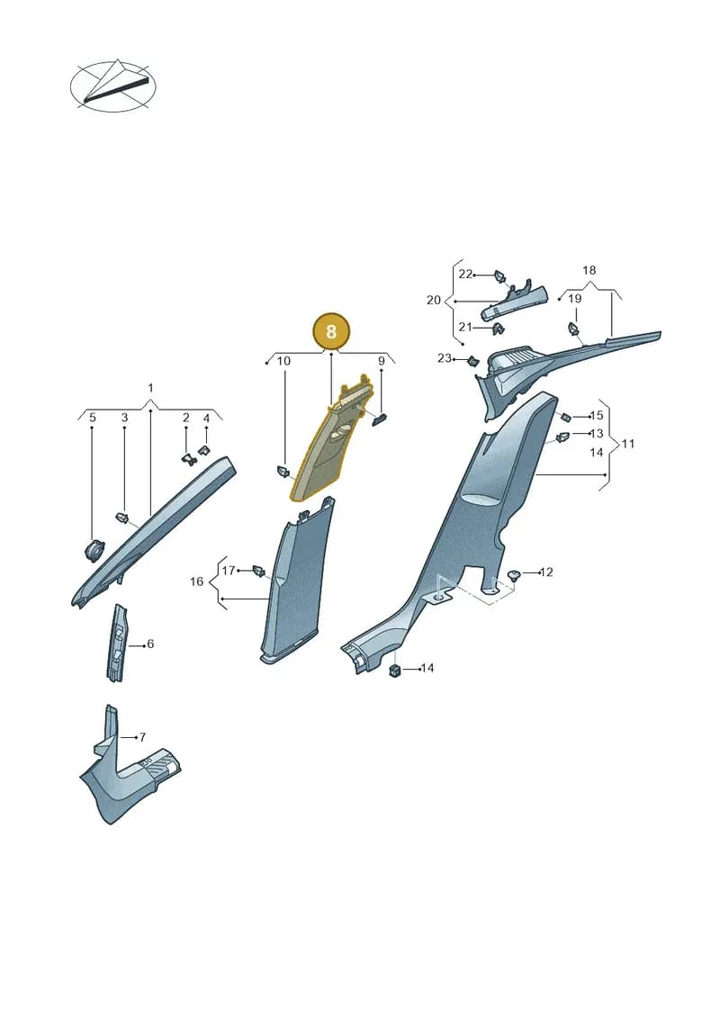 11H8672444PK — SEAT CUPRA Tavascan (2023-) diagram 20h867065, position 8