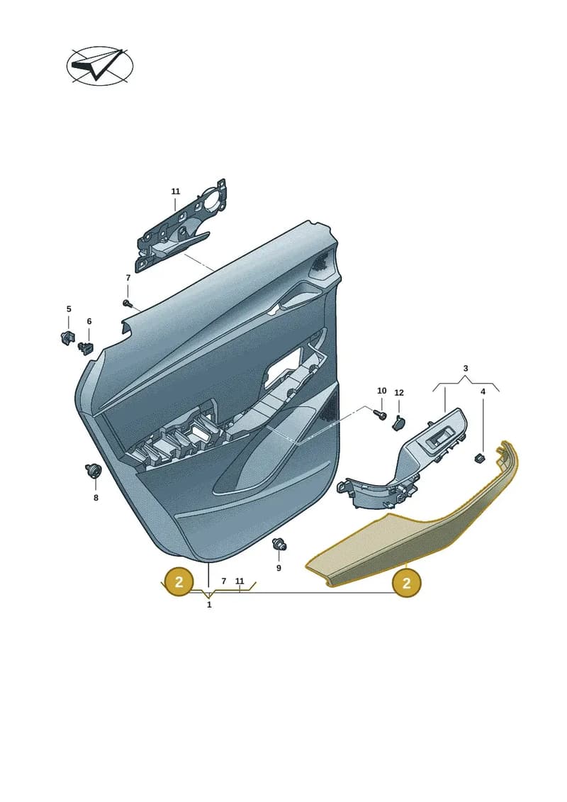 11H8673743D8 — Volkswagen ID.UNYX (2024-) diagram 20h867020, position 2