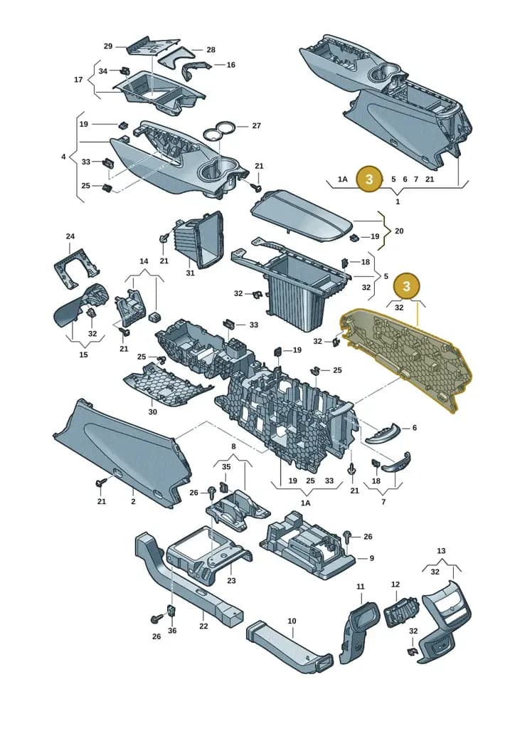 11H8684324PK — SEAT CUPRA Tavascan (2023-) diagram 20h863060, position 3
