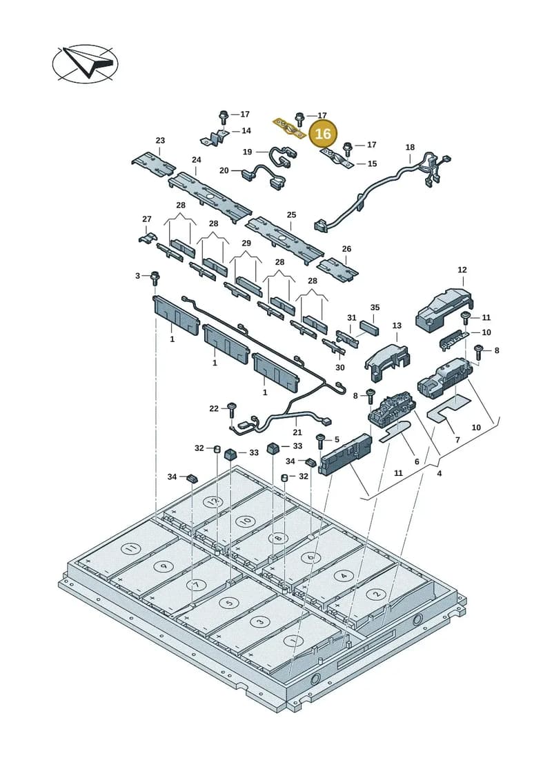 11H915139 — Volkswagen ID.UNYX (2024-) diagram 11n915061, position 16