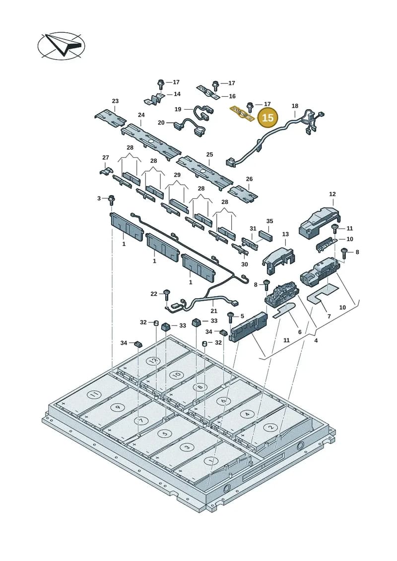 11H915139A — Volkswagen ID.UNYX (2024-) diagram 11n915061, position 15