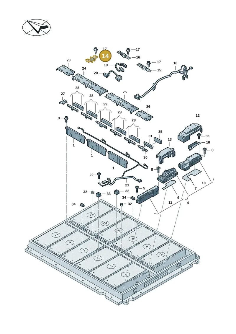 11H915139B — Volkswagen ID.UNYX (2024-) diagram 11n915061, position 14