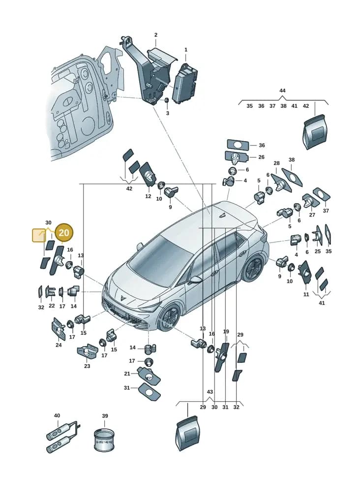 11H919494GRU — SEAT CUPRA Tavascan (2023-) diagram 10s919000, position 20