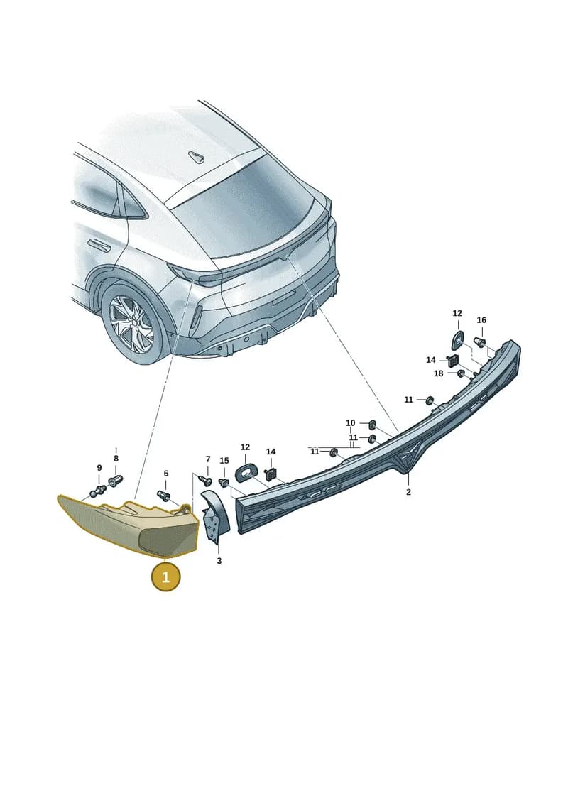 11H945207B — SEAT CUPRA Tavascan (2023-) diagram 20h945000, position 1