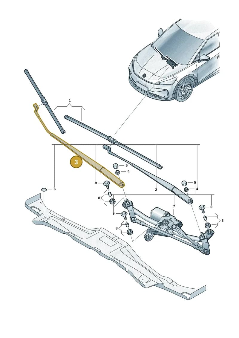 11H95541003C — Volkswagen ID.UNYX (2024-) diagram 11h955000, position 3