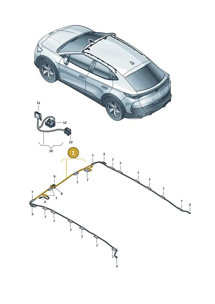 11H971100B — SEAT CUPRA Tavascan (2023-) diagram 20h972070, position 1