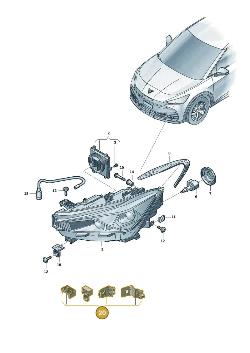 11H998226 — SEAT CUPRA Tavascan (2023-) diagram 20h941010, position 20