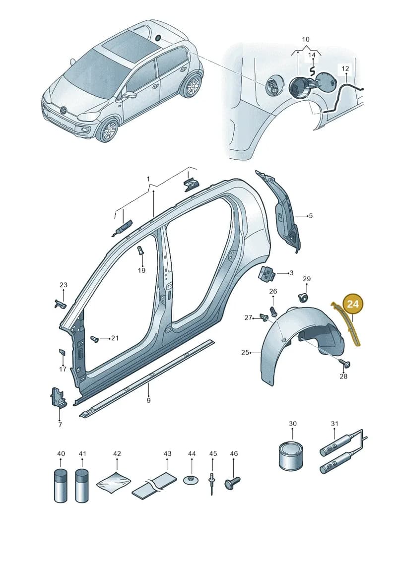 12S810429 — SEAT Mii Electric (2020-2021) diagram 772809700, position 24