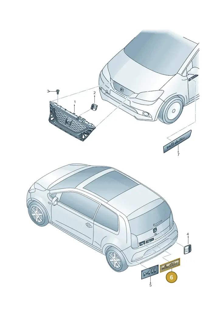 12S853687739 — SEAT Mii Electric (2020-2021) diagram 12s853000, position 6