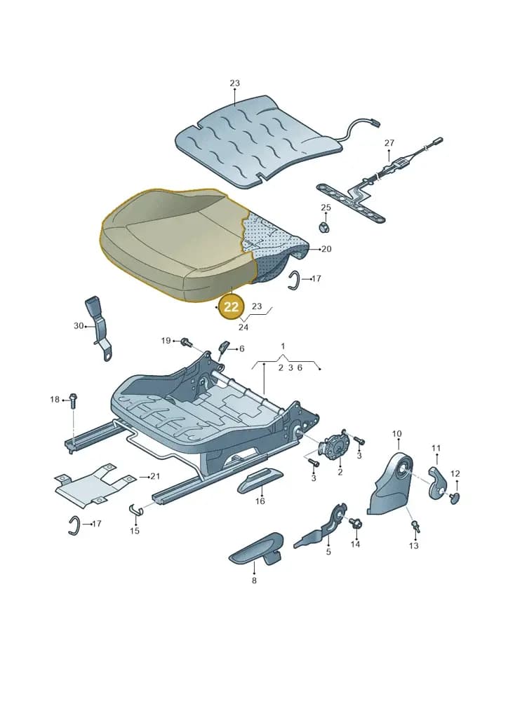 12S881405AMHU — SEAT Mii Electric (2020-2021) diagram 723881000, position 22