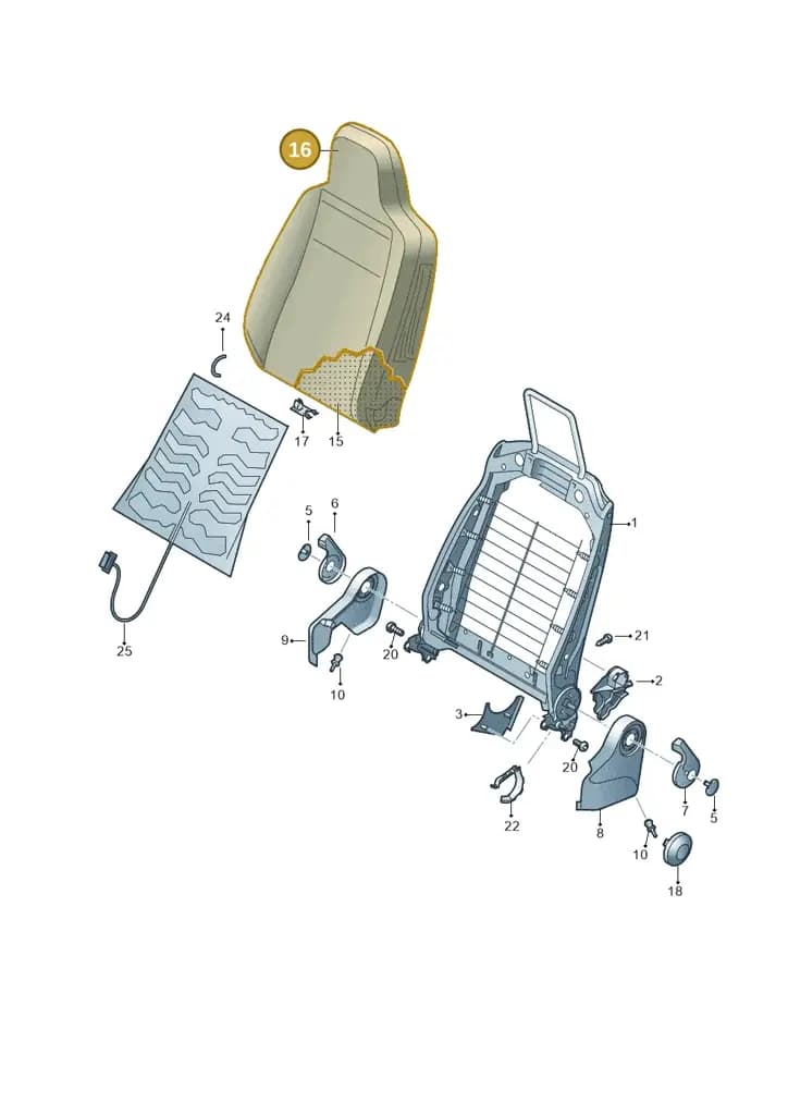 12S881805AMHU — SEAT Mii Electric (2020-2021) diagram 723881500, position 16