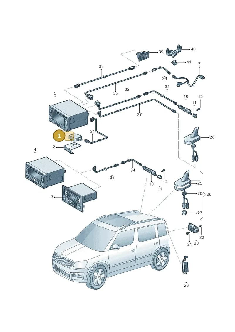 18D035507 — Skoda Yeti (2013-2017) diagram 767035100, position 1