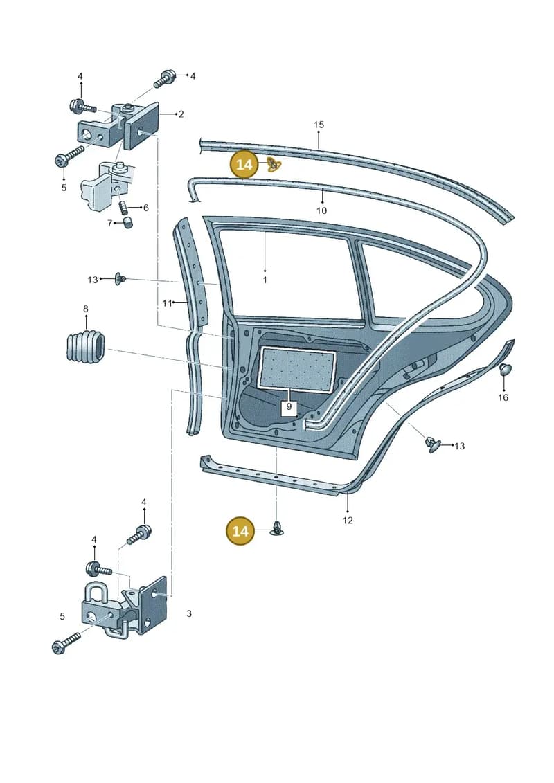 1M0837720E — SEAT TOLEDO/LEON/LEON-4 (2001-2006) diagram 205833100, position 14