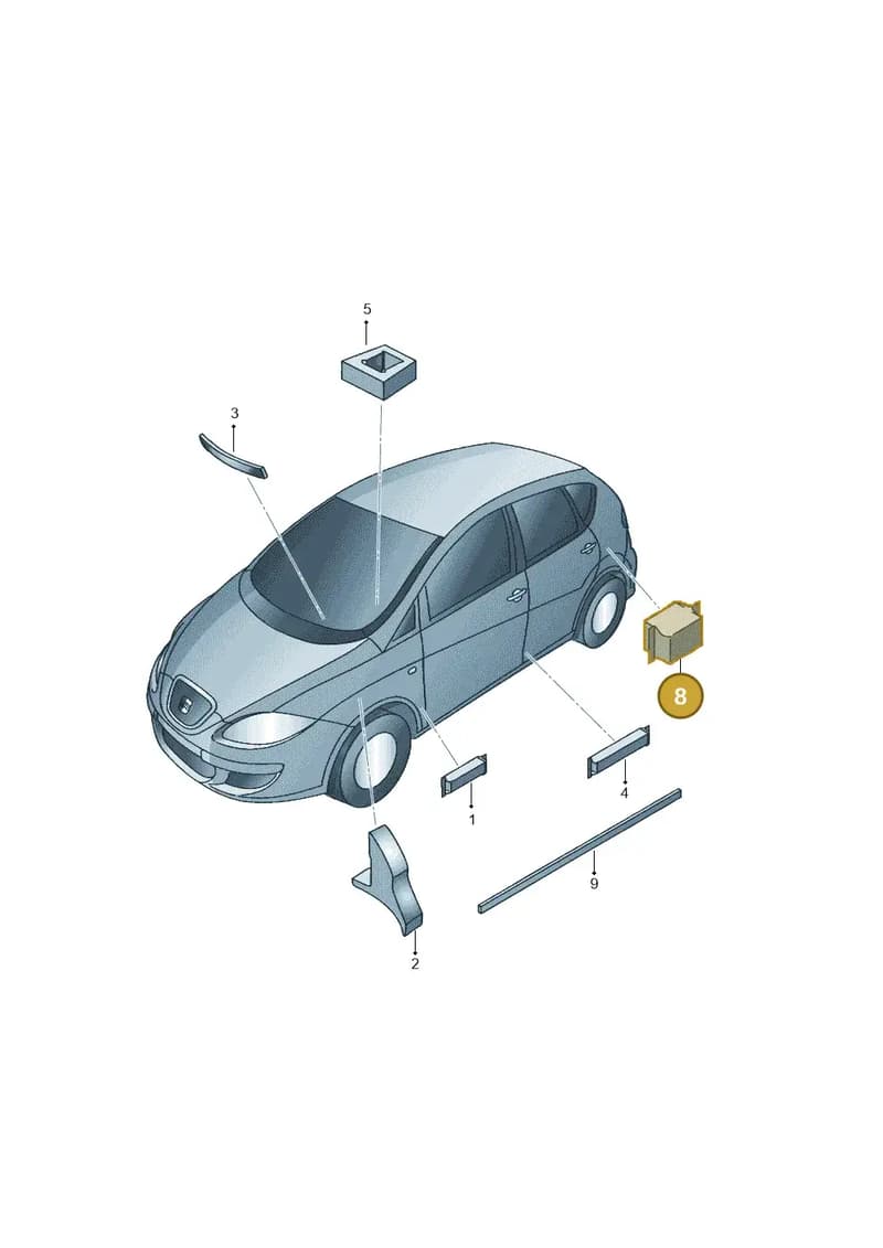 1M0864731 — SEAT Altea XL (2013-) diagram 418863300, position 8