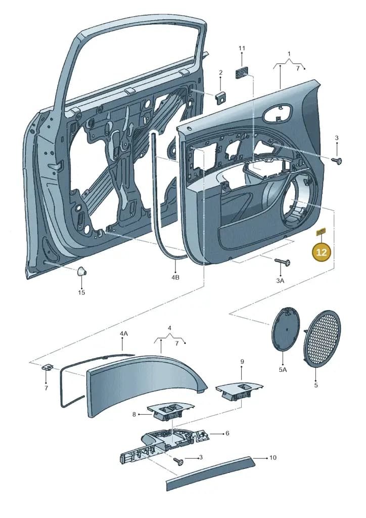 1M6868389 — SEAT LEON 06> (2005-) diagram 456867000, position 12