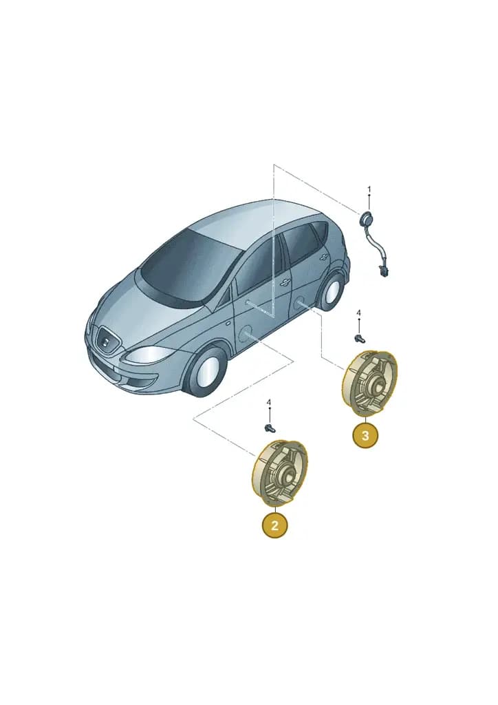 1P0035411 — SEAT Altea XL (2013-) diagram 418035350, position 2+3