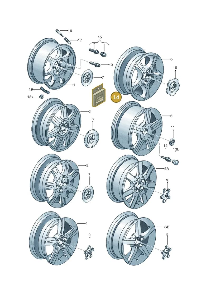 1P0698137 — SEAT IBIZA                  06> (2005-) diagram 254601500, position 14