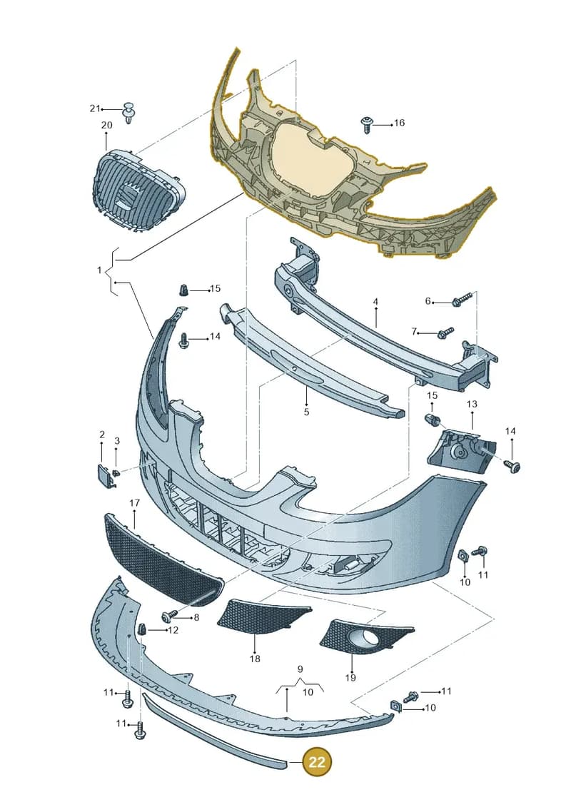 1P0805467 — SEAT Altea XL (2013-) diagram 418807000, position 22