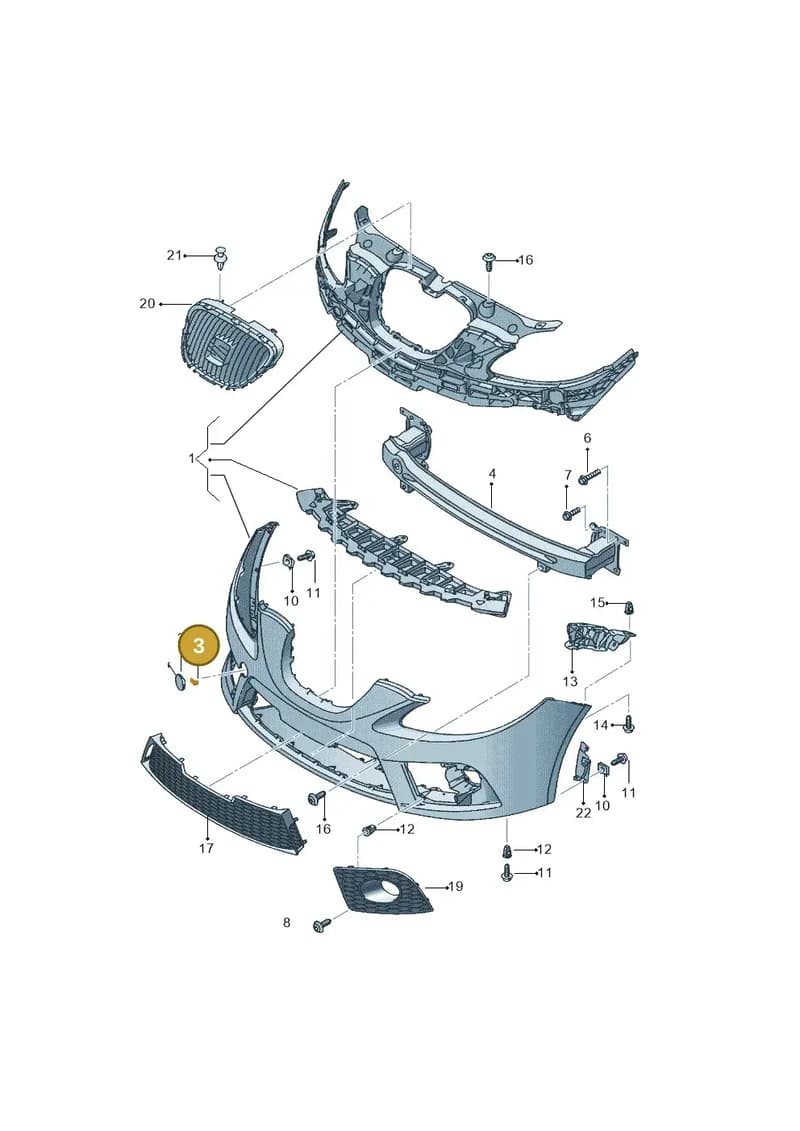 1P0807887 — SEAT LEON                   06> (2005-) diagram 456807100, position 3