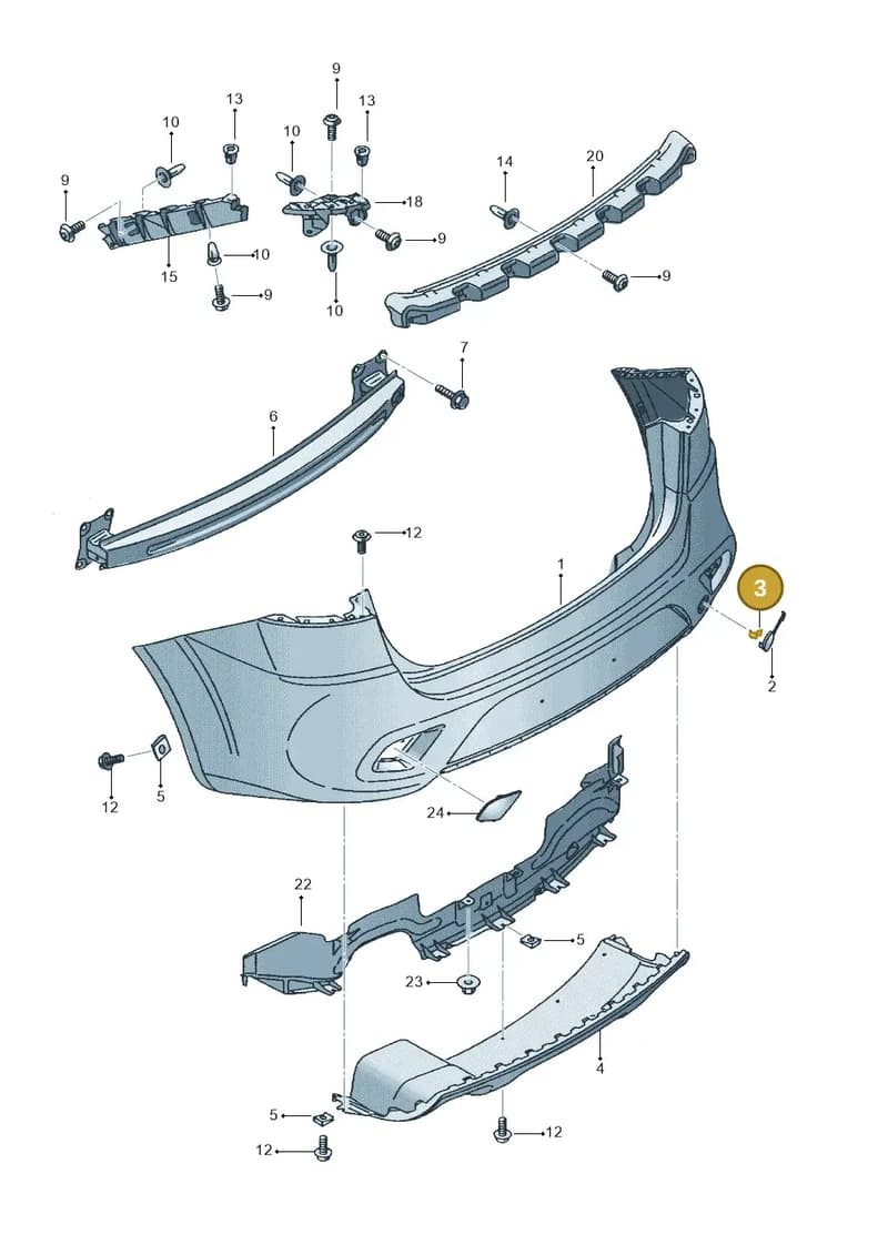 1P0807887 — SEAT Altea XL (2013-) diagram 498807800, position 3