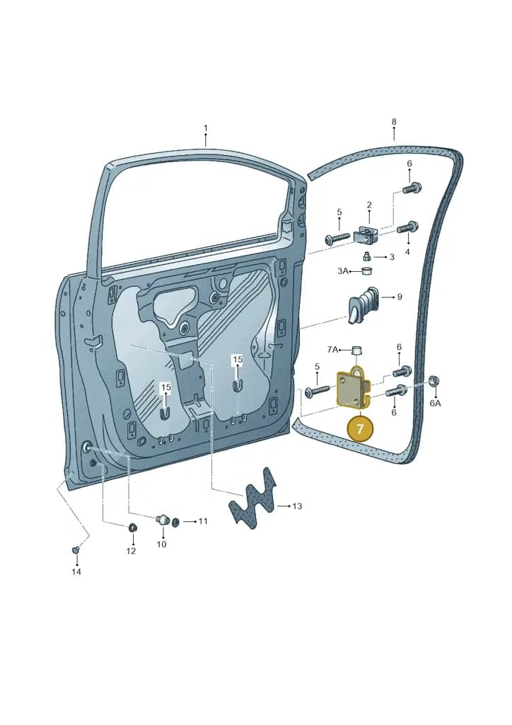 1P0831411A — SEAT Altea XL (2013-) diagram 498831000, position 7